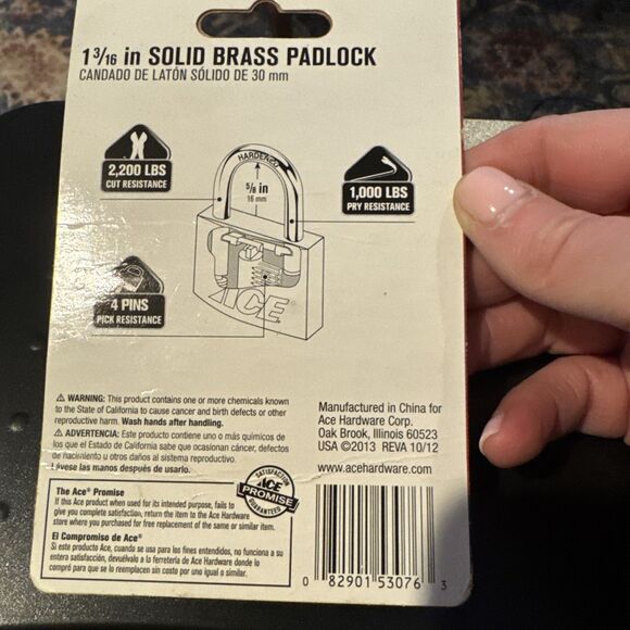 Ace Solid Brass General Security  Padlock- Keys Included & Unbranded Used 1 Key - Picture 6 of 8